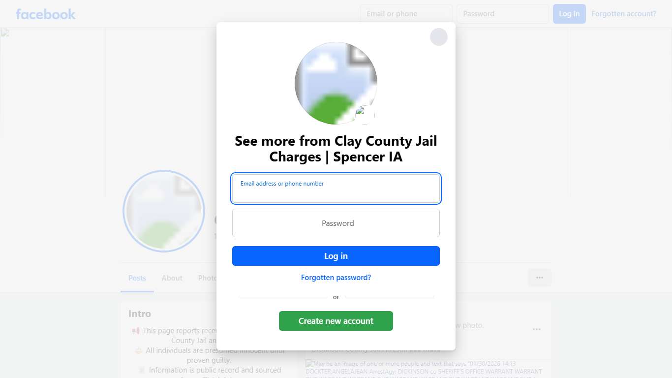 Clay County Jail Charges Spencer IA Facebook