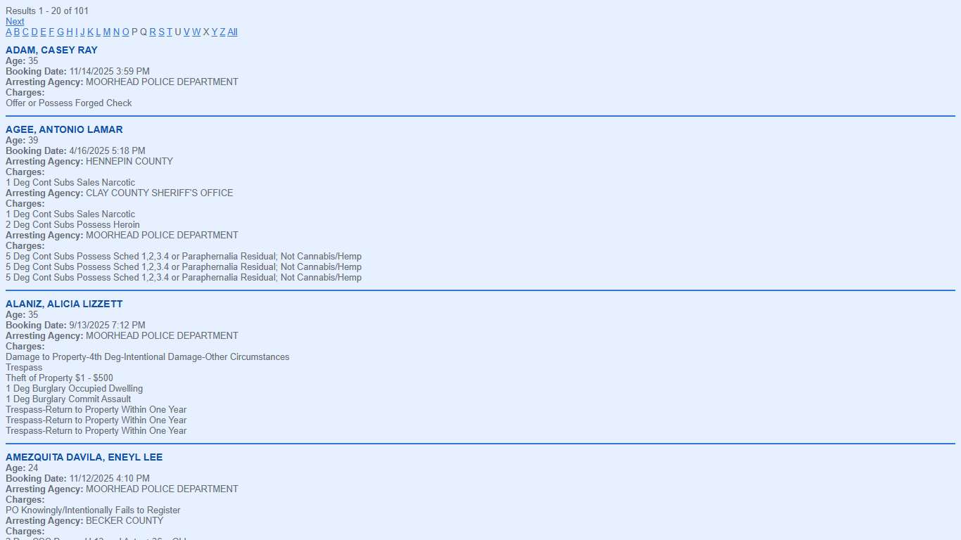 Clay County Inmate Roster