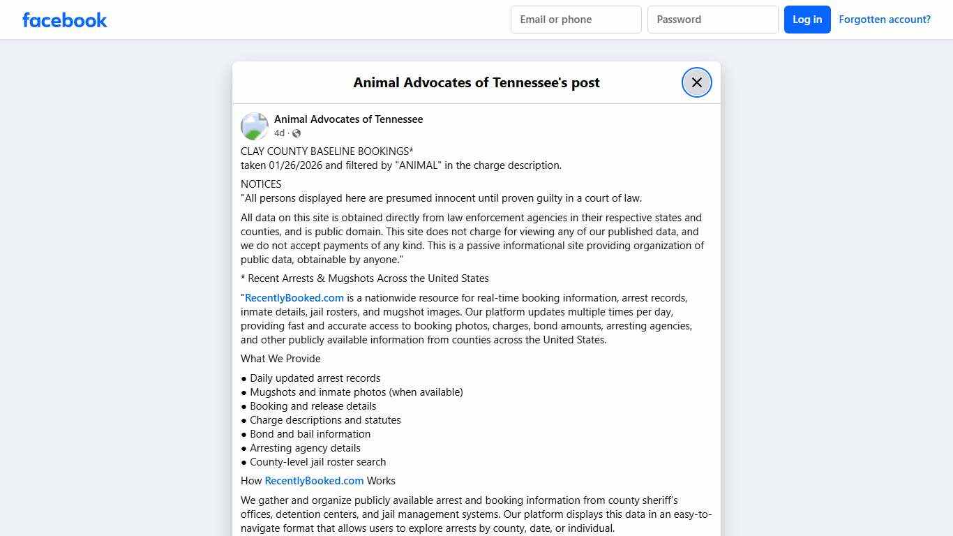 CLAY COUNTY BASELINE... - Animal Advocates of Tennessee Facebook